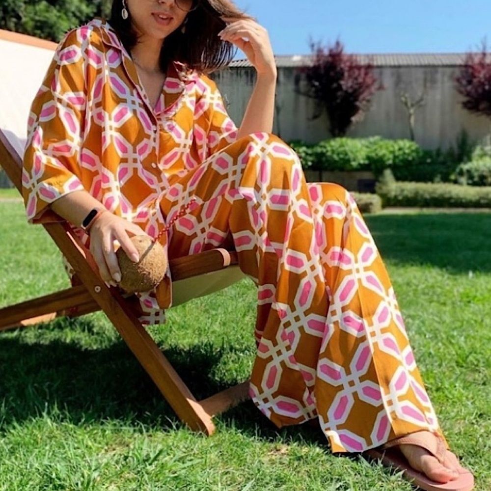 Zara Set Printed 2 Piece Matching Set Size Xs - image 1